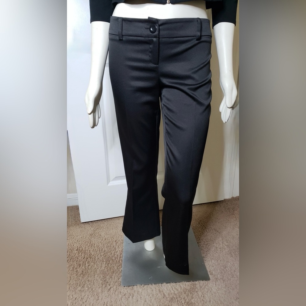 Y2K Rampage Black Tailored Dress Pants Slight Flare Career Slacks Size 5